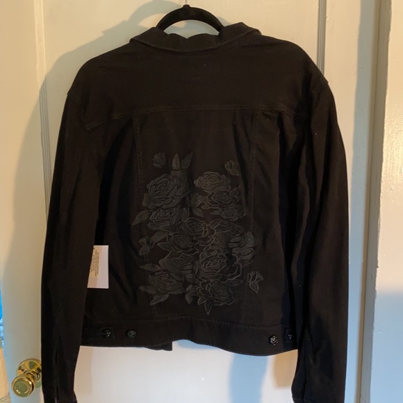 LuLaRoe Harvey Jacket with roses detail